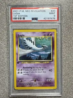 1st Edition Lugia PSA 9 Neo Revelation Non-Holo 20/64 Pokemon Card - Image 1
