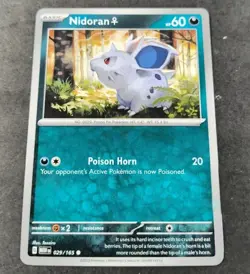 Pokemon 151 Nidoran Common Card 029/165 NM - Image 1