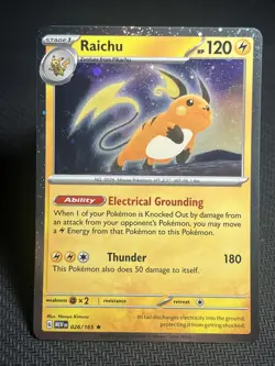 Raichu 026/165 Cosmos Holo - Sam's Club Exclusive Promo - Pokemon TCG: 151 - NM - Image 1