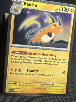 Raichu 026/165 Cosmos Holo - Sam's Club Exclusive Promo - Pokemon TCG: 151 - NM - Image 2