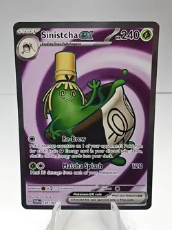 Sinistcha ex 189/167 Pokemon Twilight Masquerade Full Art Holo Ultra Rare - #6 - Image 1