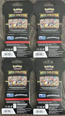 Pokemon TCG Mega Evolution Sleeved Booster Pack Full Art Set Of 4 New 2025 - Image 2