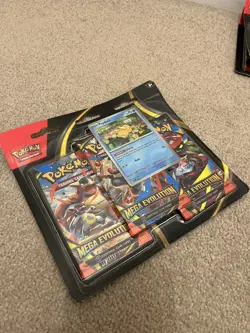 Pokemon TCG Mega Evolution Triple Blister Pack - Psyduck Promo + 3 Booster Packs - Image 1