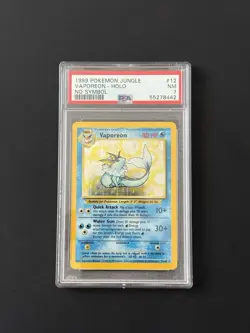 Vaporeon Holo - 12/64 - No Symbol Jungle Vintage WOTC Pokemon Card - PSA 7 - Image 1