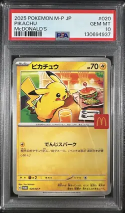 2x PSA 10 Pikachu 020/M-P McDonald's Promo Pokemon Card Sequential Set of 2 UK - Image 4