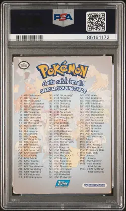 PSA 1 PR Checklist Foil 1999 Topps Pokemon POOR - Image 2
