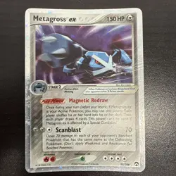 Metagross ex 95/108 Power Keepers Holo Pokemon Card damage - Image 1