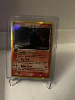 Pokemon TCG Heracross Dragon Frontiers Holo Rare Card 3/101 Delta Species - Image 1