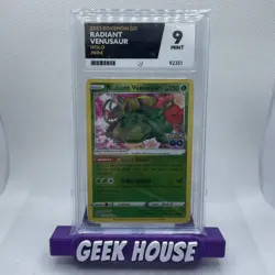 Pokemon Radiant Venusaur 004/078 Pokemon Go Graded Ace 9 Mint Pokemon TCG Card - Image 1
