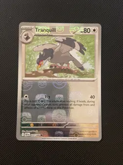 Pokemon TCG Tranquill (Master Ball Pattern) SV: Black Bolt 072/086 NM/M - Image 1