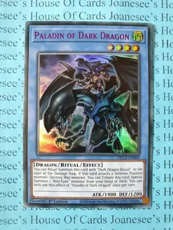 Paladin of Dark Dragon DLCS-EN069 Ultra Rare Yu-Gi-Oh Card 1st Edition Purple - Image 3