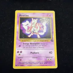 RARE MEWTWO PROMO #3 MOVIE PROMO RARE CARD BLACK STAR PROMO MP - Image 1