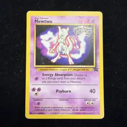 RARE MEWTWO PROMO #3 MOVIE PROMO RARE CARD BLACK STAR PROMO MP - Image 2