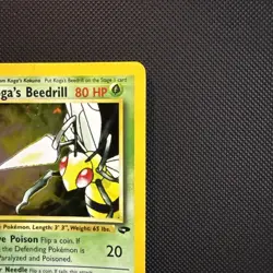 Pokemon TCG Holo Rare Koga's Beedrill Card 9/132 Gym Challenge Set - Image 3