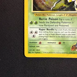 Pokemon TCG Holo Rare Koga's Beedrill Card 9/132 Gym Challenge Set - Image 5