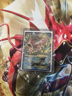 Mega M Gyarados EX 115/122 Breakpoint Ultra Rare Full Art Holo Pokemon Card NM - Image 1