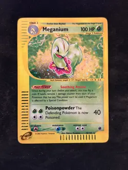 Meganium 18/165 Expedition English Pokemon Card Holo Rare, 2002. - Image 1