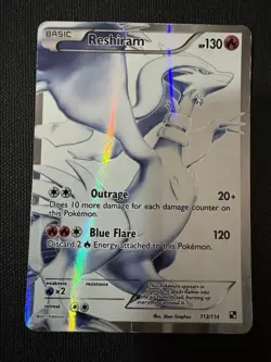 Pokemon TCG Reshiram 113/114 Zekrom 114/114 Black and White Holo Card Full Art - Image 4