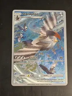 Staraptor 176/155 Pokemon TCG Pocket Space-Time Smackdown Textured Fanart Card - Image 1