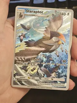 Staraptor 176/155 Pokemon TCG Pocket Space-Time Smackdown Textured Fanart Card - Image 2