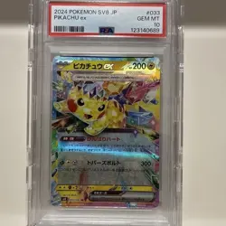 Pikachu ex 033 106 RR PSA10 Pokemon Card Near Mint - Image 1