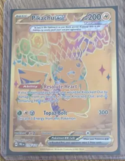 Pokemon TCG Pikachu EX Hyper Rare Card 179/131 Prismatic Evolutions NM/Mint - Image 1