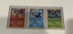 Pokemon: 3 Card Alternate Art Cosmos Rare Lot - Charizard, Venusaur, & Blastoise - Image 1