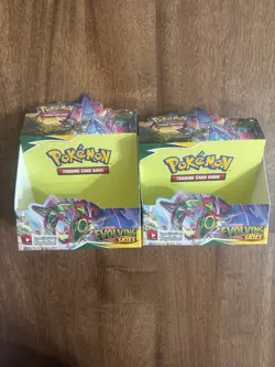 2x EMPTY Pokemon TCG Sword & Shield Evolving Skies Booster Boxes. No cards/packs - Image 1