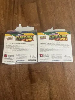 2x EMPTY Pokemon TCG Sword & Shield Evolving Skies Booster Boxes. No cards/packs - Image 2