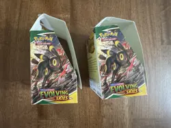 2x EMPTY Pokemon TCG Sword & Shield Evolving Skies Booster Boxes. No cards/packs - Image 3