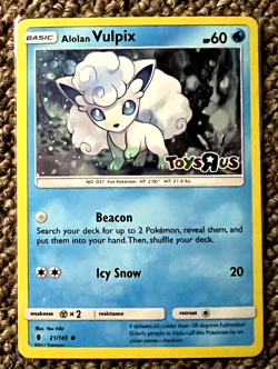 ALOLAN VULPIX 21/145 HOLO TOYS R US PROMO POKEMON CARD NM - Image 1