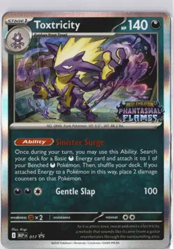 Toxtricity MEP 017 Phantasmal Flames Prerelease Promo MINT Pokemon Card - Image 1