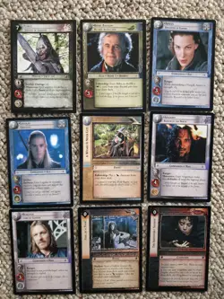 Lord Of The Rings TCG Series 1 The Fellowship Of The Ring Mixed RARES 9 CARDS - Image 1