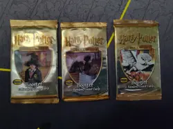 SEALED: 2001 Harry Potter TCG Card Game 3 Base Set Booster Packs WOTC Art Set - Image 1