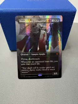 MTG Bloodthirsty Conqueror Borderless, Mana Foil, FDN 383 Foundations - Image 1
