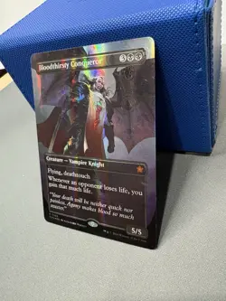 MTG Bloodthirsty Conqueror Borderless, Mana Foil, FDN 383 Foundations - Image 3