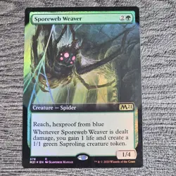 Sporeweb Weaver - Magic the Gathering mtg Extended Art Foil Core 2021 LP - Image 1