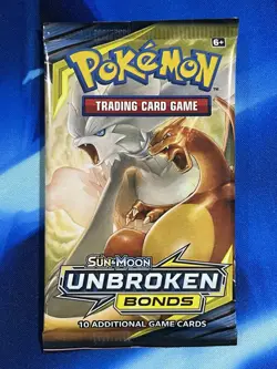 Pokemon Sun & Moon 2019 Unbroken Bonds Booster Pack Charizard Art Nm Mint - Image 1