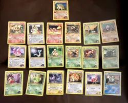 Vintage Pokemon Gym Heroes 1st edition common uncommon with Rare Brock Sandslash - Image 1