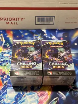Pokemon TCG Sealed Sword and Shield Chilling Reign Build and Battle LOT OF 2 - Image 1