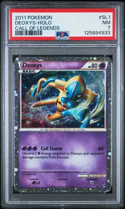 2011 POKEMON CALL OF LEGENDS #SL1 DEOXYS-HOLO PSA 7 - Image 1