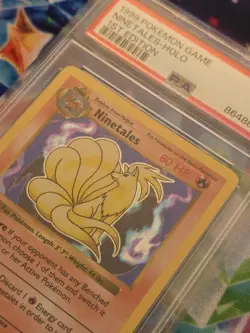 Pokemon TCG Ninetales Base Set 12/102 Holo 1st Edition Holo Rare PSA 5 EX - Image 3
