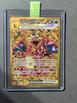 Pokemon Hyper Rare Golden Charizard EX Obsidian Flames 2023 - Image 1