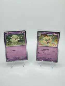 Pokemon Whimsicott #019 Cottonee #018 Phantasmal Flames Black Star PROMOS Rare - Image 1