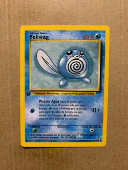 1st Edition SPANISH Poliwag 59/102 Base Set - Common Pokemon Card - NM/Mint - Image 1