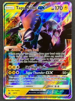 Pokemon Tapu Koko GX SM50 SM Black Star Promo LP/NM - Image 1