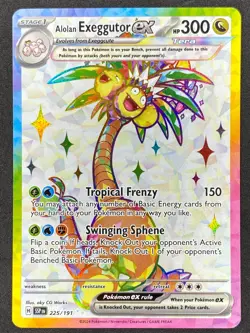 Pokemon Alolan Exeggutor ex Full Art 225/191 SSP Surging Sparks NM - Image 1