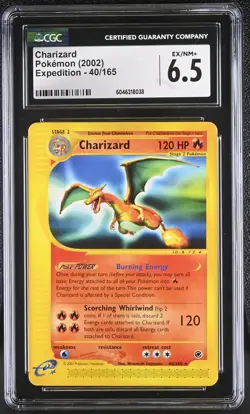 CHARIZARD E-Reader Expedition #40 CGC 6.5 Vintage Pokemon [Nostalgium] - Image 1