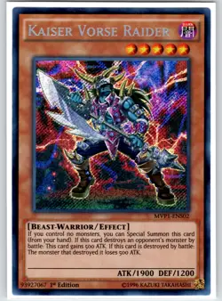 Kaiser Vorse Raider Secret Rare MVP1-ENS02 1st Ed. Lightly Played - Image 1