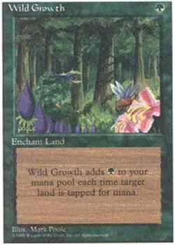 Hero Deal, English - 4 x MTG Wild Growth Fourth Edition - Image 1